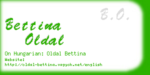 bettina oldal business card